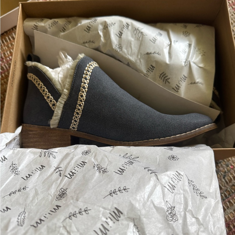 Mi.iM Gray Ankle Booties Comfortable Design